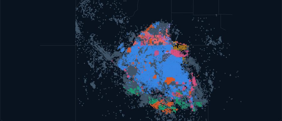San Juan horizontal wells, colored by operator