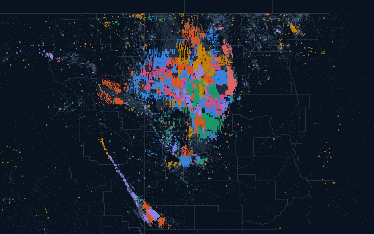 Bakken wells mapped by operator