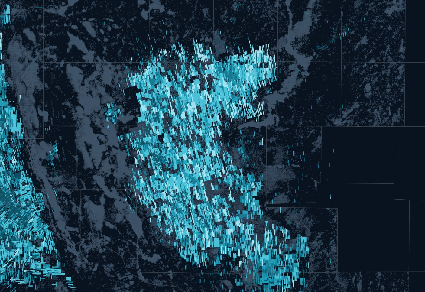 Permian wells mapped by lateral length