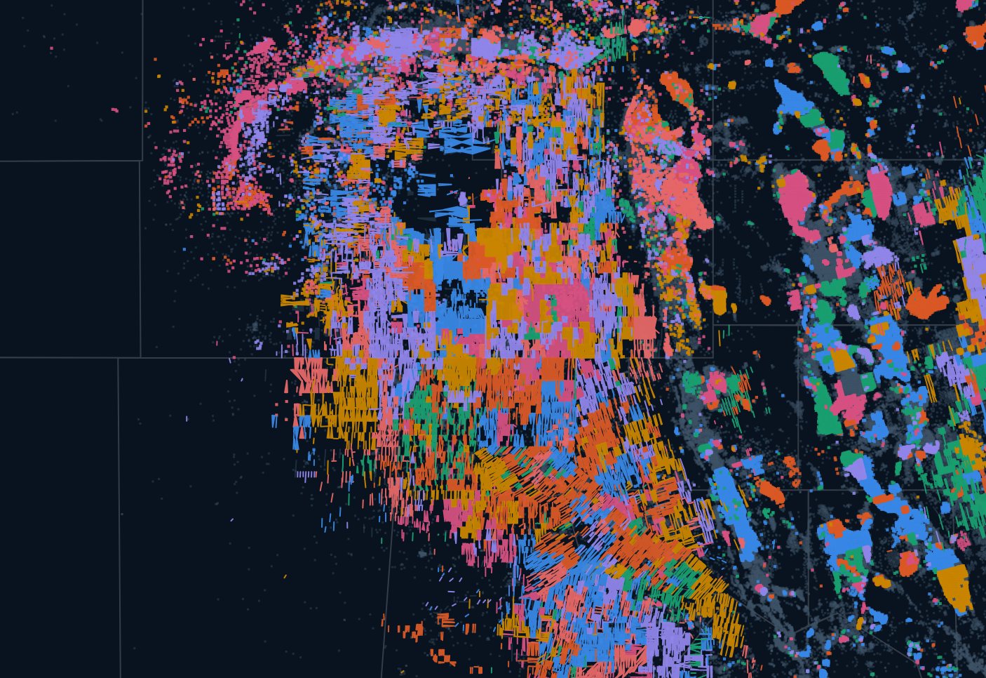 Permian wells mapped by operator