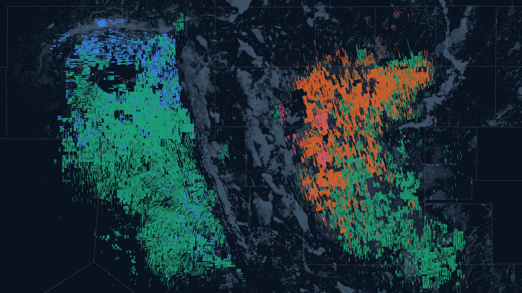 Permian wells mapped by landing zone